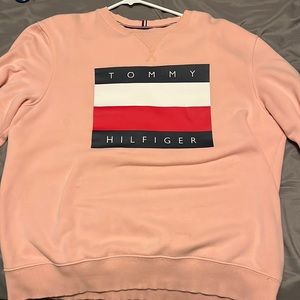 Pink Tommy Hilfiger crew.